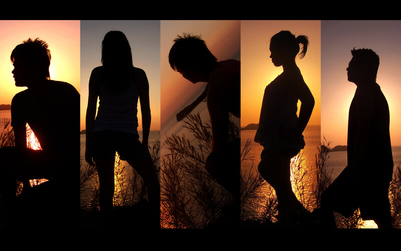Silhouettes at sunset