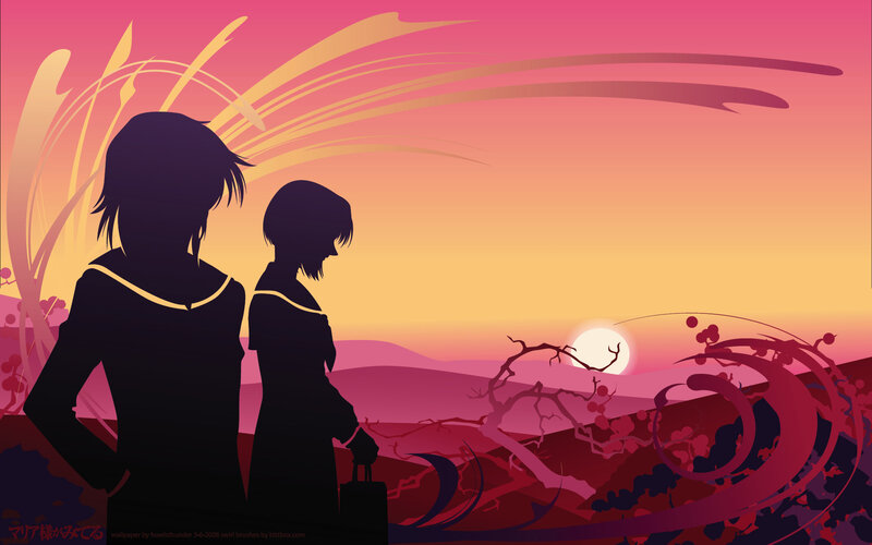silhouettes at sunset