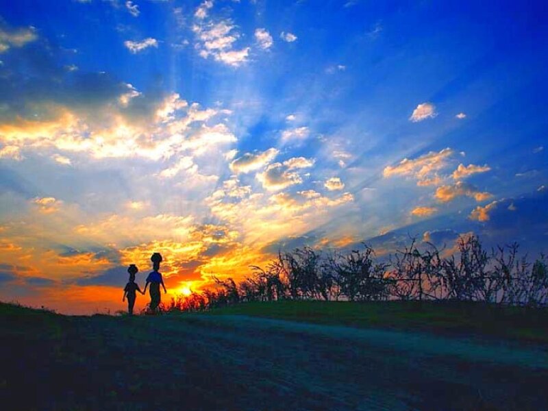 Silhouettes at sunset