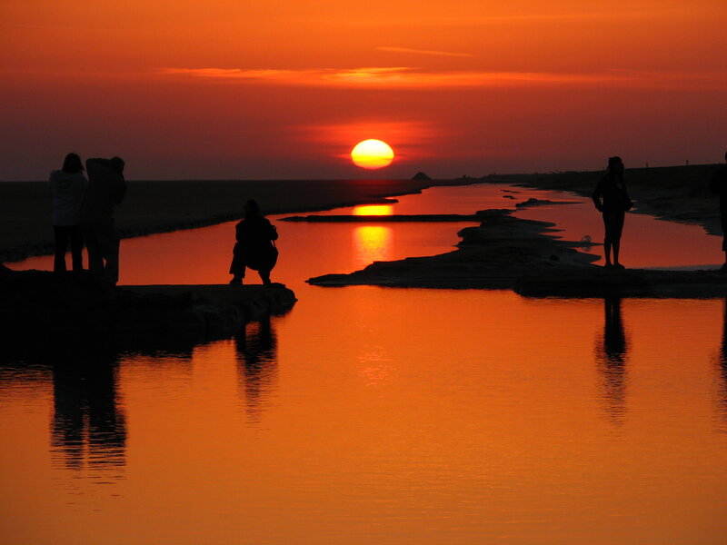 Silhouettes at Sunset — Orange