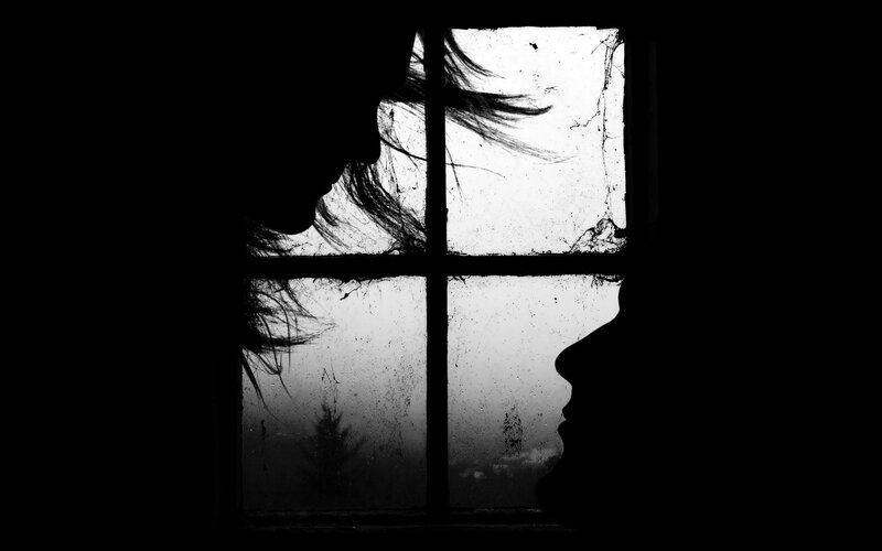 Silhouettes at Window — Black