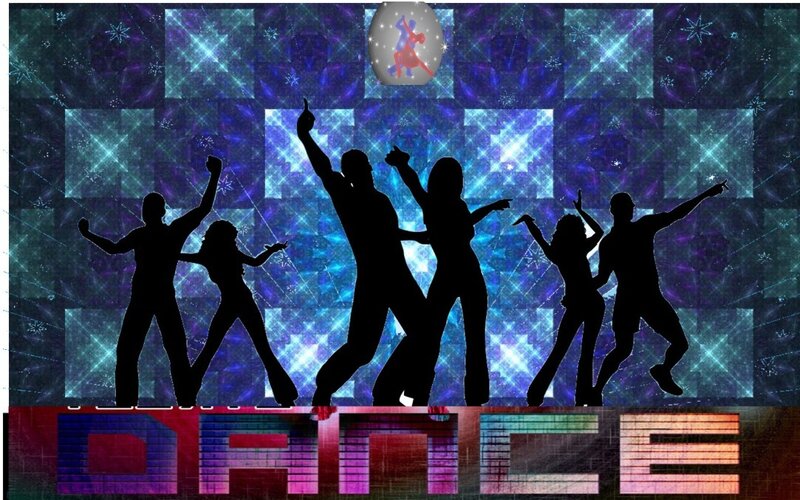 silhouettes dancing on a colorful stage