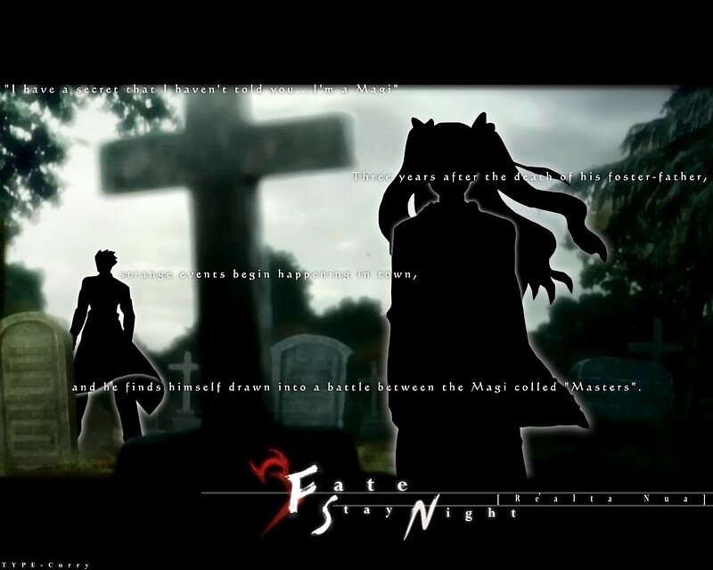 Silhouettes in Cemetery