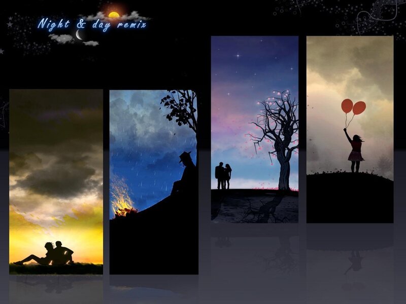 Silhouettes in Nature Scenes