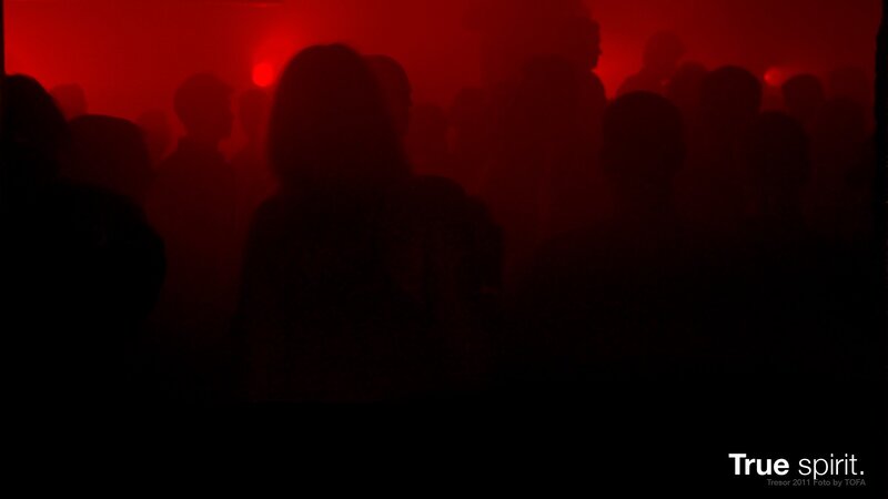 Silhouettes in red light