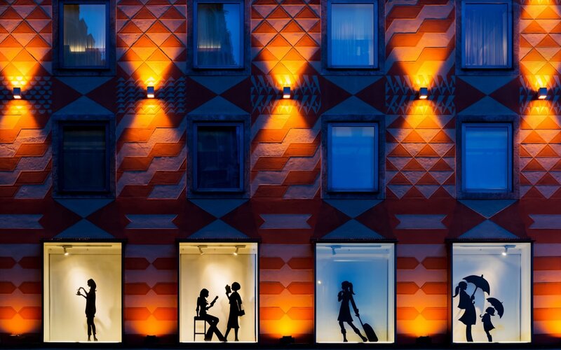 Silhouettes in Shop Windows