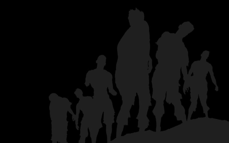 silhouettes of a group