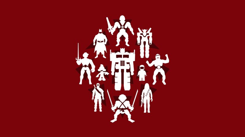 Silhouettes of Action Figures