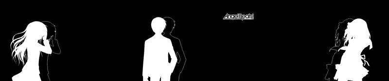 Silhouettes of Anime Characters — Black, Dramatic, Minimalist