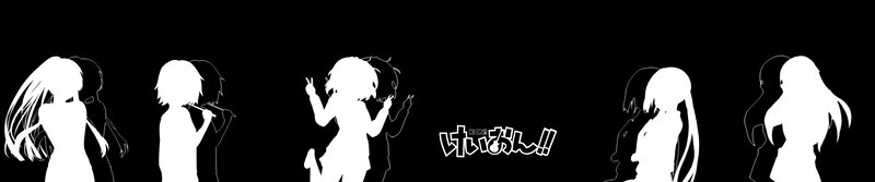 Silhouettes of Anime Characters — Black, Playful
