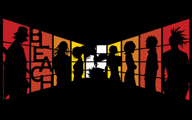 Silhouettes of Anime Characters — Black