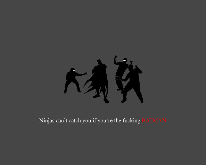 Silhouettes of Batman and Ninjas