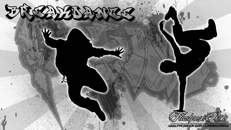 Silhouettes of Breakdancers