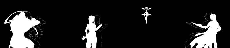 Silhouettes of Characters — Black, Dramatic, Anime