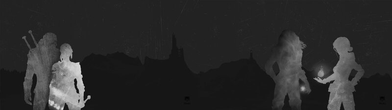 Silhouettes of Characters — Black, Dramatic, Night