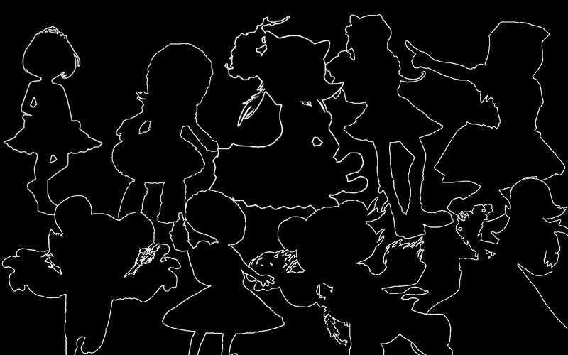 Silhouettes of Characters — Black, Neutral