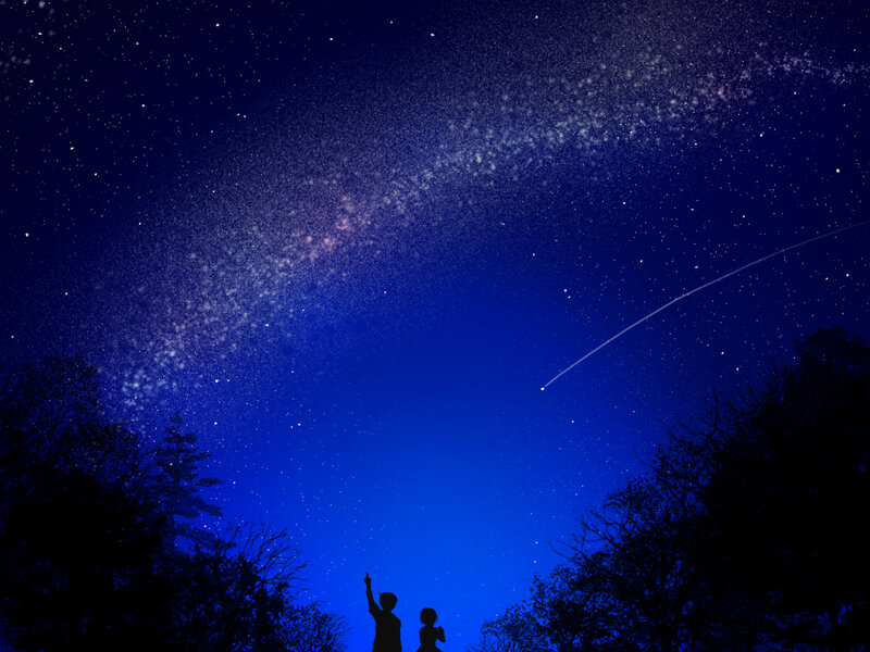 Silhouettes of Children — Blue
