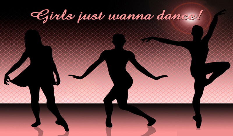 Silhouettes of Dancers — Black