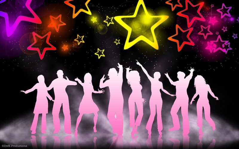 Silhouettes of Dancers — Pink