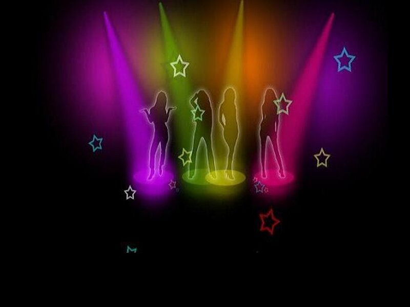 Silhouettes of Dancers — Purple