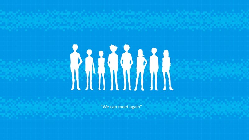 Silhouettes of Eight People