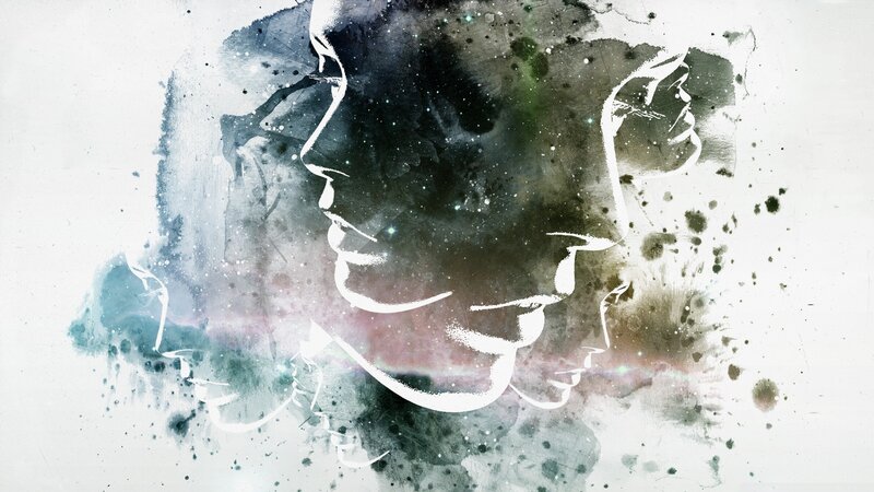 Silhouettes of Faces — White