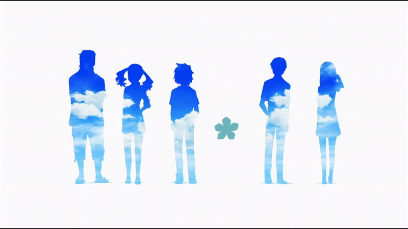 Silhouettes of Five People — Blue, Serene