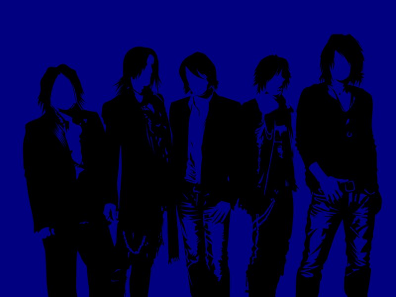 Silhouettes of Five People — Blue