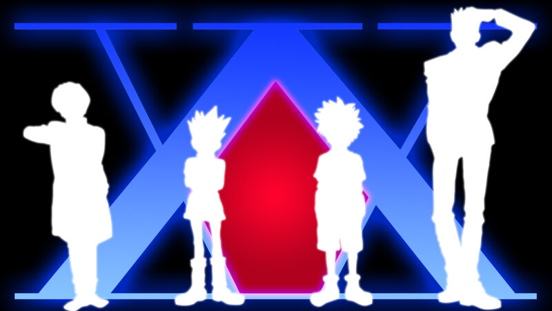 Silhouettes of Four Characters — White