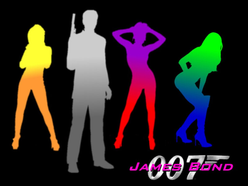 Silhouettes of Four Figures — Black