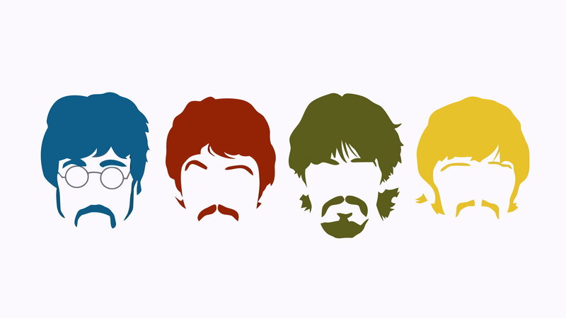 Silhouettes of Four Men — Blue