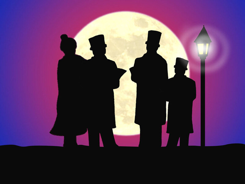 Silhouettes of Four People