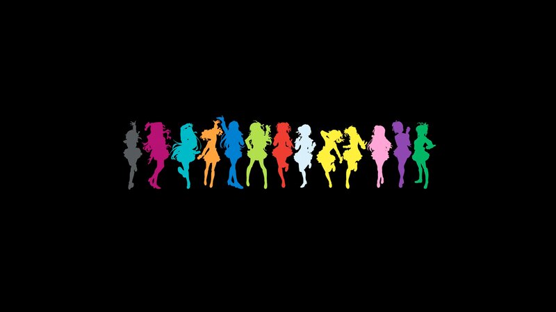 Silhouettes of Girls — Black