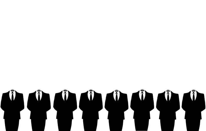 silhouettes of men in suits