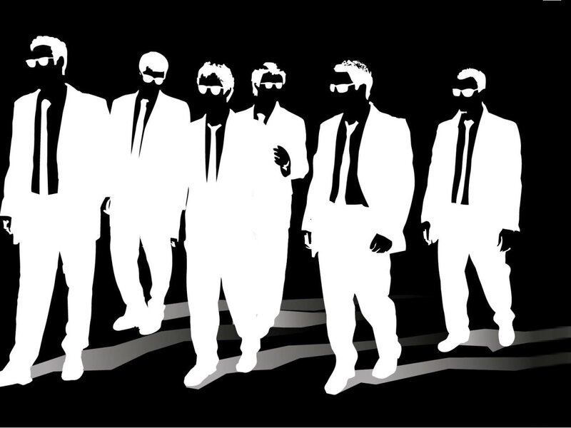 silhouettes of men in suits