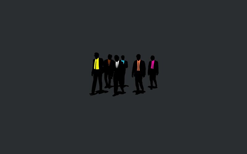 silhouettes of men in suits