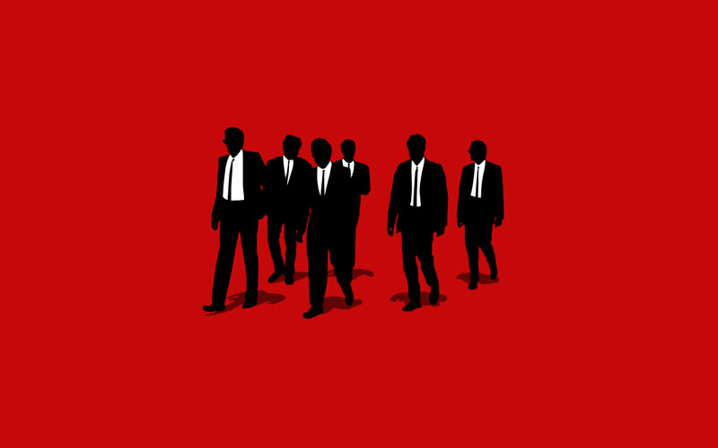 silhouettes of men in suits
