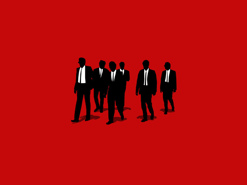 silhouettes of men in suits
