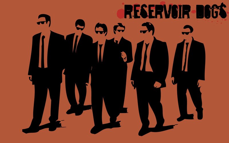Silhouettes of Men in Suits — Black, Dramatic, Illustration