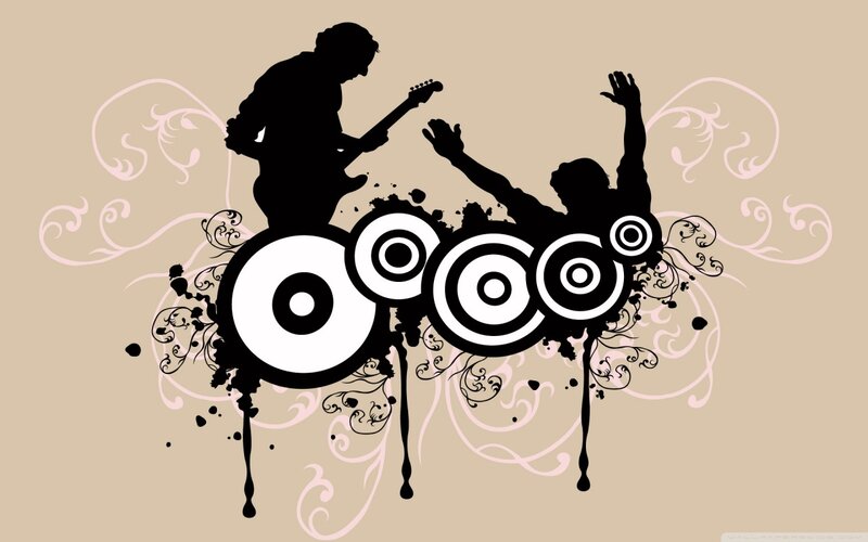 Silhouettes of Musicians — Beige