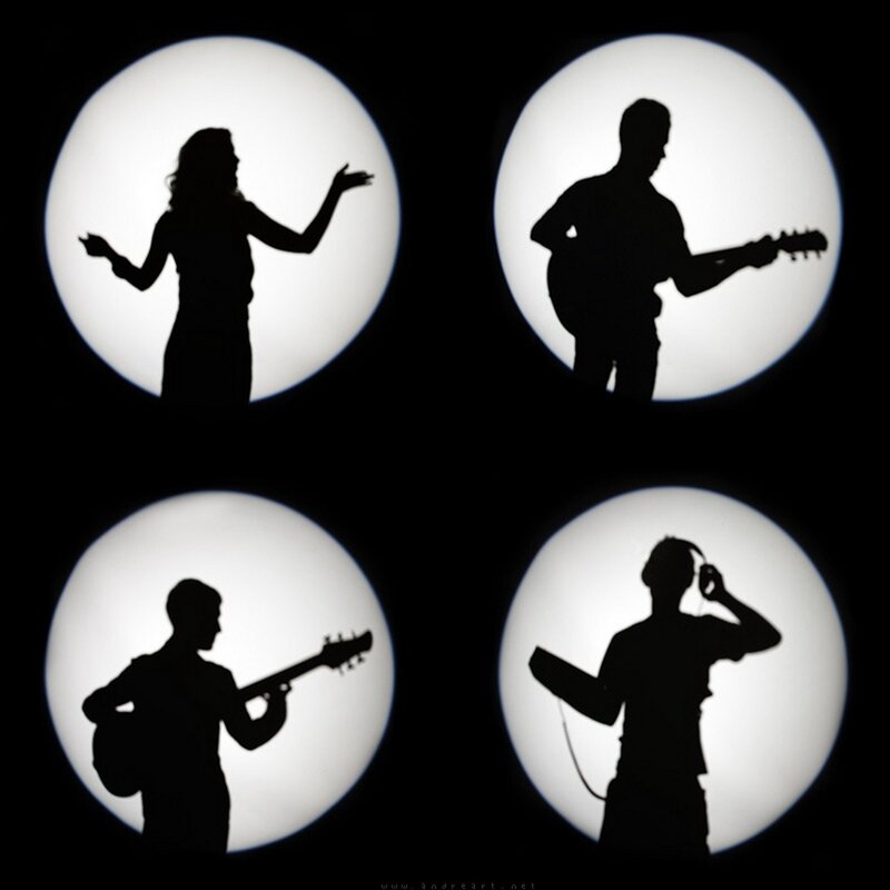 silhouettes of musicians