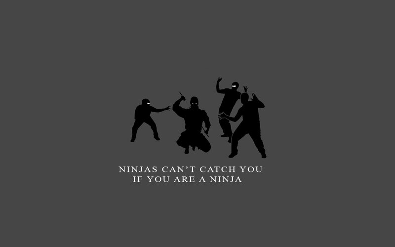 Silhouettes of Ninjas — Black