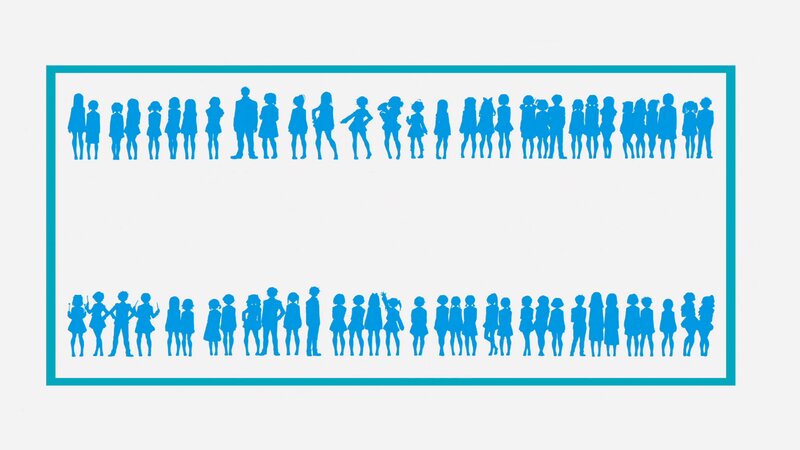 Silhouettes of People — Blue, Neutral