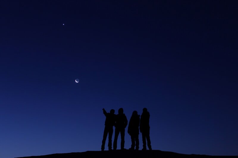 Silhouettes of People — Blue