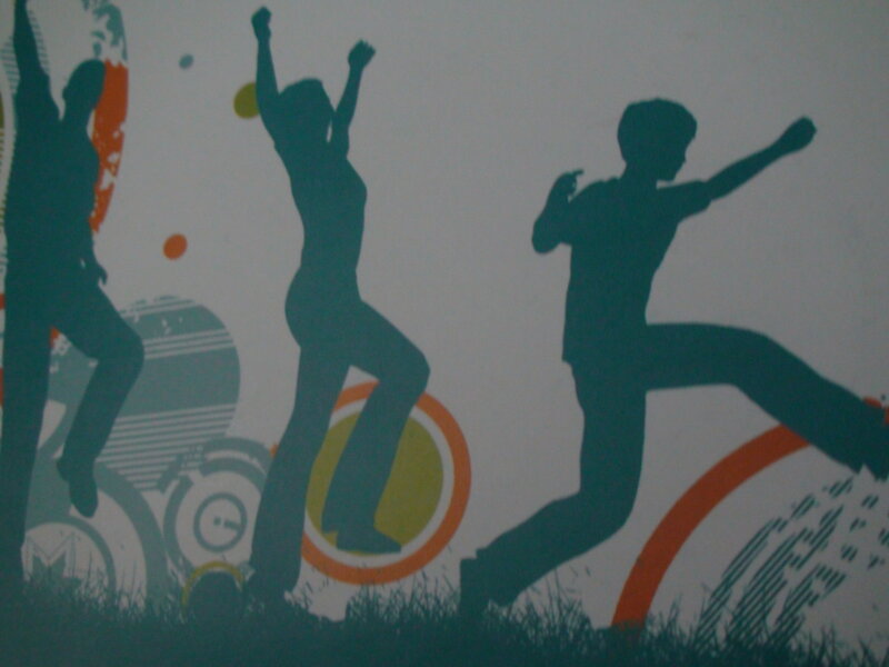 silhouettes of people jumping