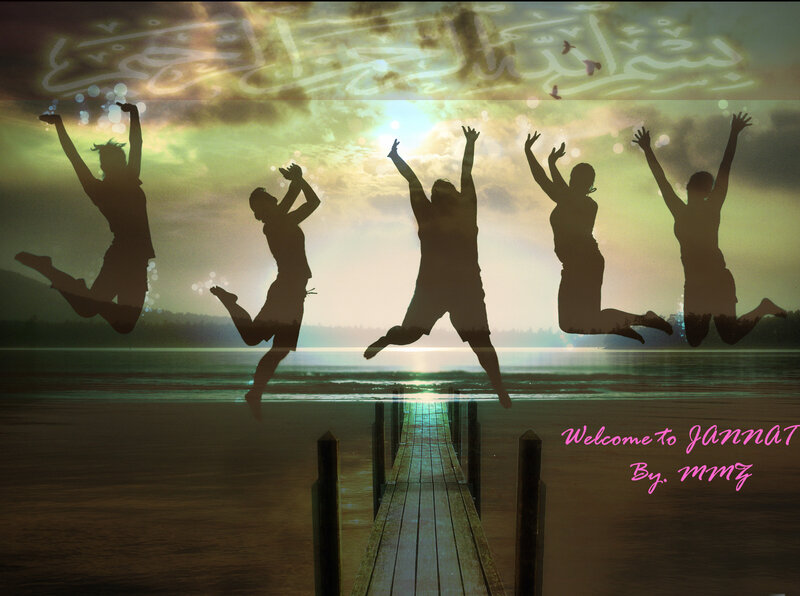 Silhouettes of People Jumping — Green