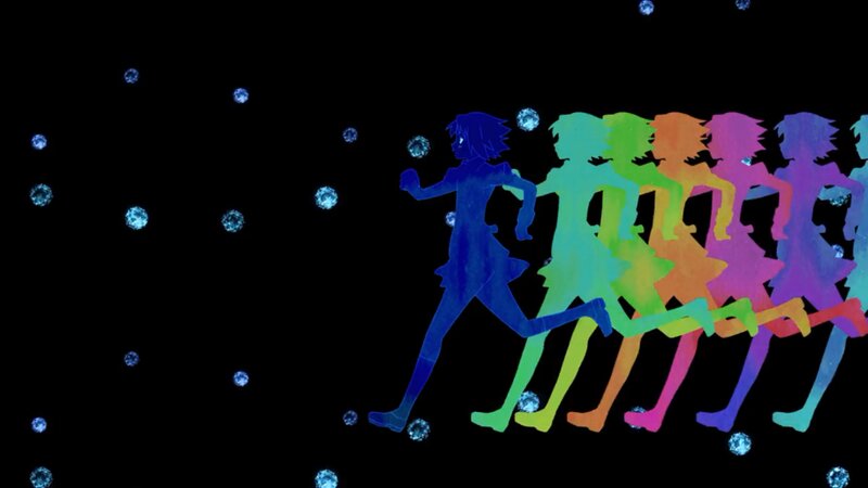 Silhouettes of Running Figures — Black