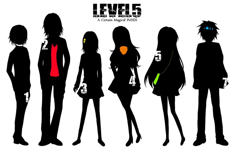 Silhouettes of Seven Characters — Black