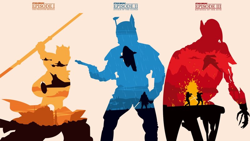 Silhouettes of Star Wars Characters