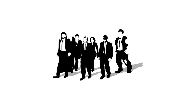 Silhouettes of Superheroes — Black, Serious